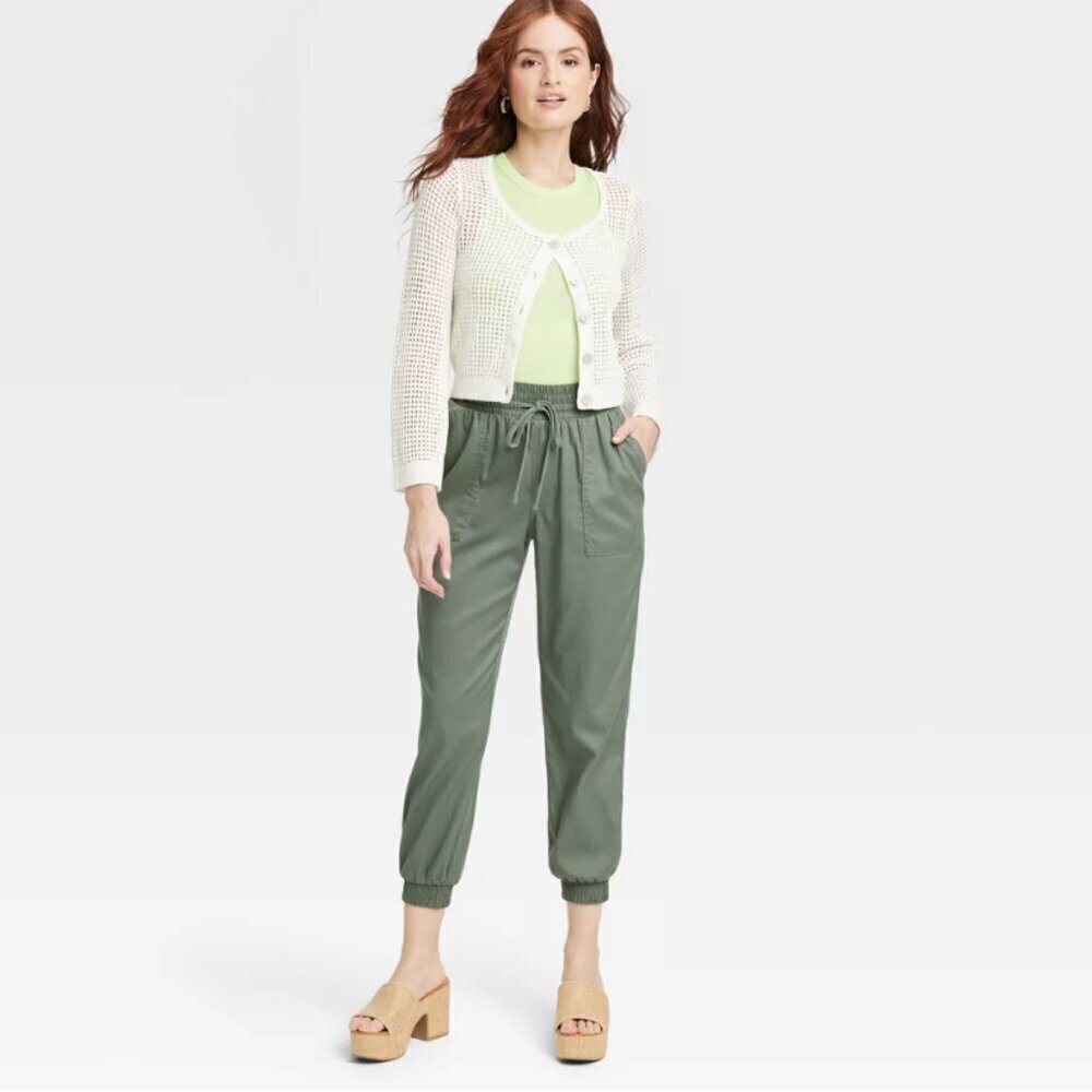 Women's High-Rise Modern Ankle Jogger Pants - A New Day™